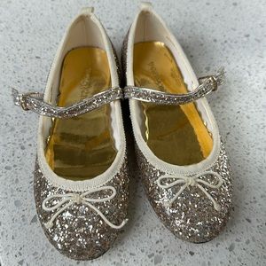 Crewcuts Girls Glitter Ballet Flats Size 12